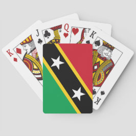 Vlag van Saint Kitts en Nevis (Caraïbisch gebied) Pokerkaarten