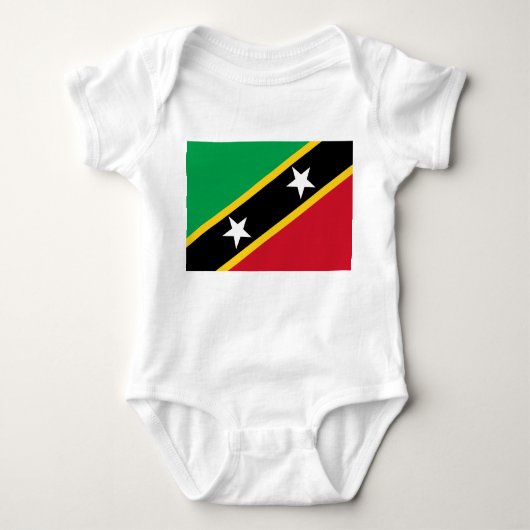 Vlag van Saint Kitts en Nevis (Caraïbisch gebied) Romper (Voorkant)