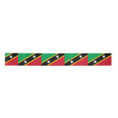 Vlag van Saint Kitts en Nevis (Caraïbisch gebied) Satijnen Lint (Voorkant)