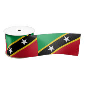 Vlag van Saint Kitts en Nevis (Caraïbisch gebied) Satijnen Lint (Spoel)
