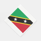 Vlag van Saint Kitts en Nevis (Caraïbisch gebied) Servet (Hoek)