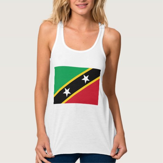 Vlag van Saint Kitts en Nevis (Caraïbisch gebied) Tanktop (Voorkant)