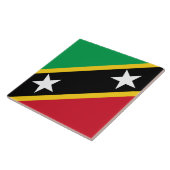 Vlag van Saint Kitts en Nevis (Caraïbisch gebied) Tegeltje (Zijkant)