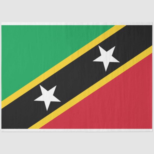 Vlag van Saint Kitts en Nevis (Caraïbisch gebied) Tissuepapier (Voorkant)