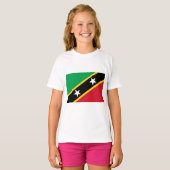 Vlag van Saint Kitts en Nevis (Caraïbisch land) T-shirt (Voorkant volledig)