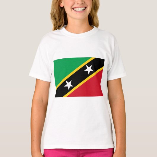 Vlag van Saint Kitts en Nevis (Caraïbisch land) T-shirt (Voorkant)