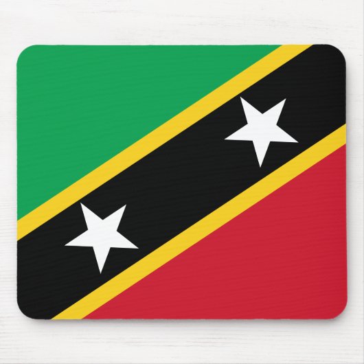Vlag van Saint Kitts en Nevis (Caribisch gebied) Muismat (Voorkant)
