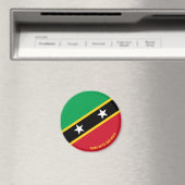 Vlag van Saint Kitts en Nevis Charmant Patriottisc Magneet (Insitu (Vaatwasser))