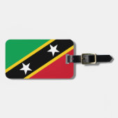 Vlag van Saint Kitts en Nevis Easy ID Personal Bagagelabel (Voorkant horizontaal)