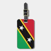 Vlag van Saint Kitts en Nevis Easy ID Personal Bagagelabel (Voorkant verticaal)