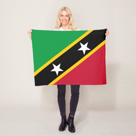 Vlag van Saint Kitts en Nevis Fleece Deken (In situ)