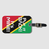 Vlag van Saint Kitts en Nevis Grappig Bagagelabel (Voorkant (horizontaal))
