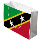 Vlag van Saint Kitts en Nevis Groot Cadeauzakje (Achterkant Gekanteld)
