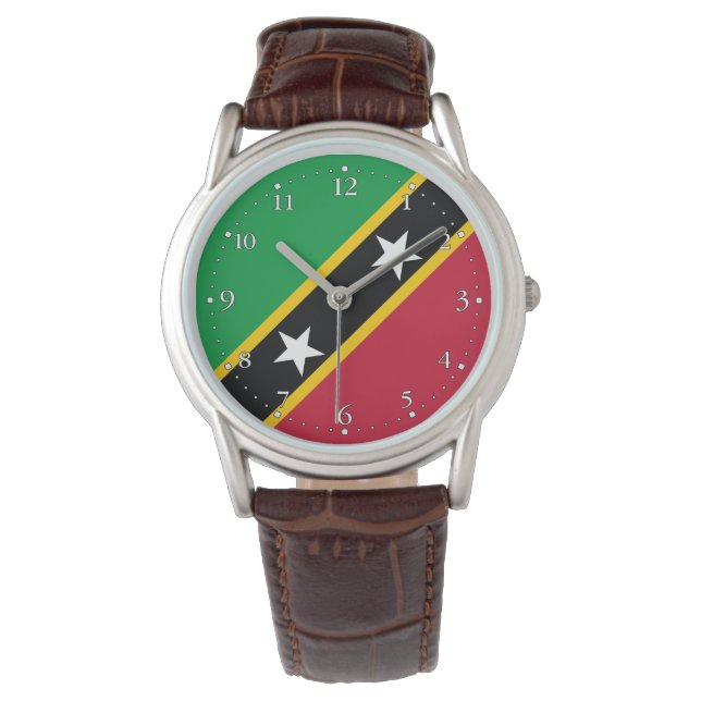 Vlag van Saint Kitts en Nevis Horloge (Voorkant)
