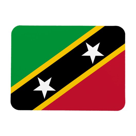 Vlag van Saint Kitts en Nevis Magneet (Horizontaal)