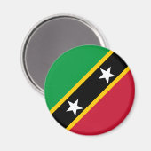 Vlag van Saint Kitts en Nevis Magneet (Voorkant / Achterkant)