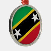 Vlag van Saint Kitts en Nevis Metalen Ornament (Rechts)