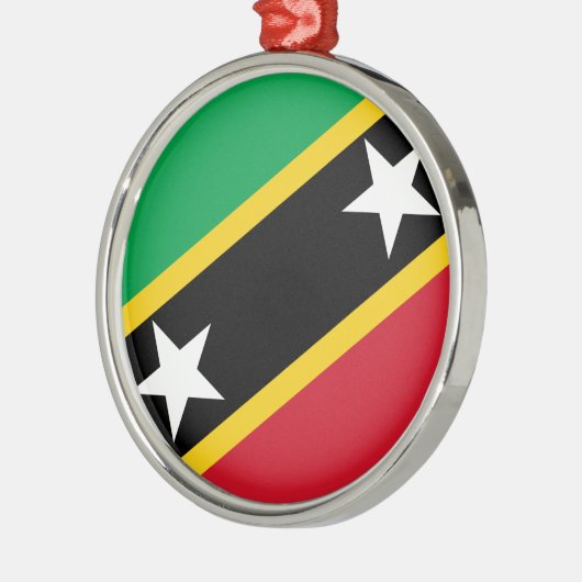 Vlag van Saint Kitts en Nevis Metalen Ornament (Links)