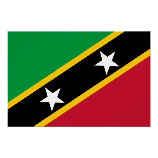 Vlag van Saint Kitts en Nevis Perfect Poster (Voorkant)