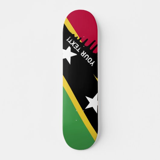 Vlag van Saint Kitts en Nevis Persoonlijk Skateboard (Voorkant)
