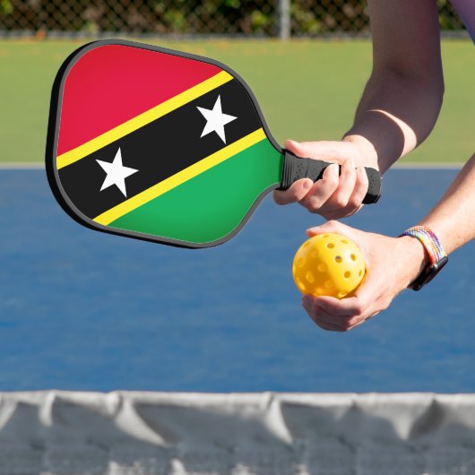 Vlag van Saint Kitts en Nevis Pickleball Paddle (Insitu)