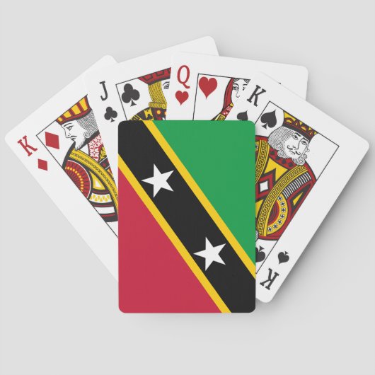 Vlag van Saint Kitts en Nevis Pokerkaarten (Achterkant)