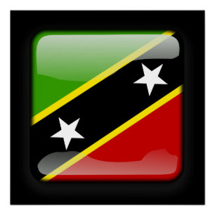 Vlag van Saint Kitts en Nevis Poster