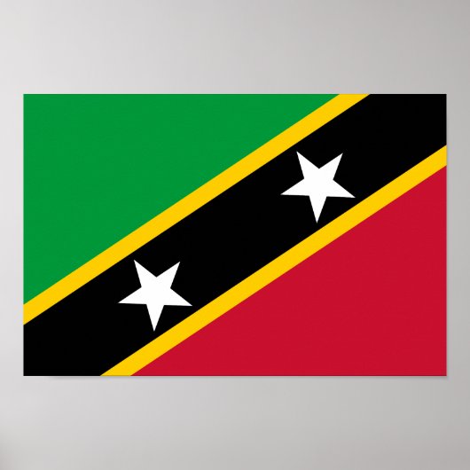 Vlag van Saint Kitts en Nevis Poster (Voorkant)
