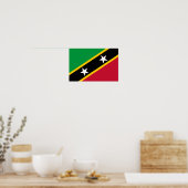Vlag van Saint Kitts en Nevis Poster (Keuken)
