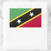 Vlag van Saint Kitts en Nevis Rechthoekige Sticker (Tas)