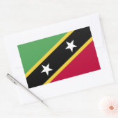 Vlag van Saint Kitts en Nevis Rechthoekige Sticker (Envelop)