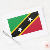 Vlag van Saint Kitts en Nevis Rechthoekige Sticker (Envelop)