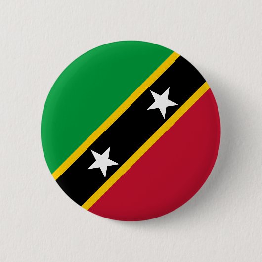 Vlag van Saint Kitts en Nevis Ronde Button 5,7 Cm (Voorkant)