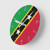 Vlag van Saint Kitts en Nevis Ronde Klok (Hoek)