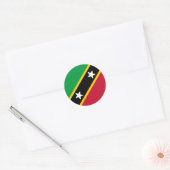 Vlag van Saint Kitts en Nevis Ronde Sticker (Envelop)