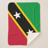 Vlag van Saint Kitts en Nevis Sherpa Deken (Voorkant)