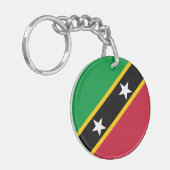 Vlag van Saint Kitts en Nevis Sleutelhanger (Voorkant Links)
