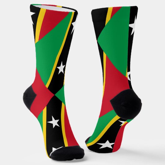 Vlag van Saint Kitts en Nevis Sokken (Gebogen)