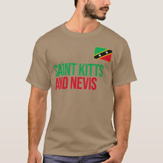 VLAG VAN SAINT KITTS EN NEVIS SPORT VOETBAL ATLETI T-SHIRT