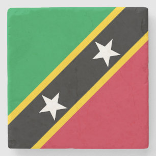 Vlag van Saint Kitts en Nevis Stenen Onderzetter