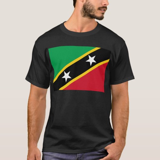 Vlag van Saint Kitts en Nevis T-shirt (Voorkant)