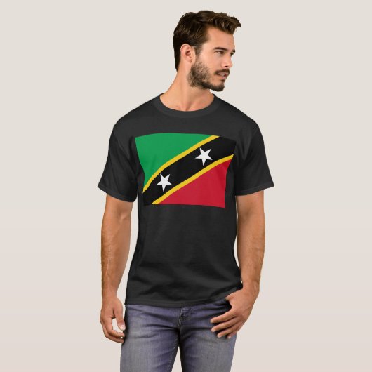 Vlag van Saint Kitts en Nevis T-shirt (Voorkant volledig)