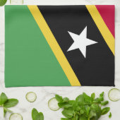 Vlag van Saint Kitts en Nevis Theedoek (Gevouwen)