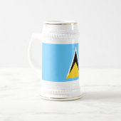 Vlag van Saint Lucia Bierpul (Voorkant links)