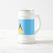 Vlag van Saint Lucia Bierpul (Voorkant rechts)