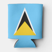 Vlag van Saint Lucia Blikjeskoeler (Voorkant)