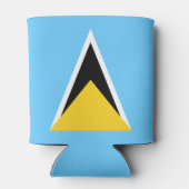 Vlag van Saint Lucia Blikjeskoeler (Achterkant)