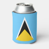 Vlag van Saint Lucia Blikjeskoeler (Blikje Achterkant)