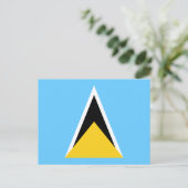 Vlag van Saint Lucia Briefkaart (Staand voorkant)