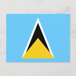Vlag van Saint Lucia Briefkaart